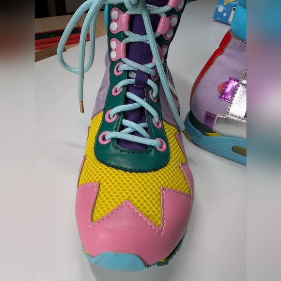 Irregular Choice Beep Bop Boop High Top Sneakers - Picture 7 of 9